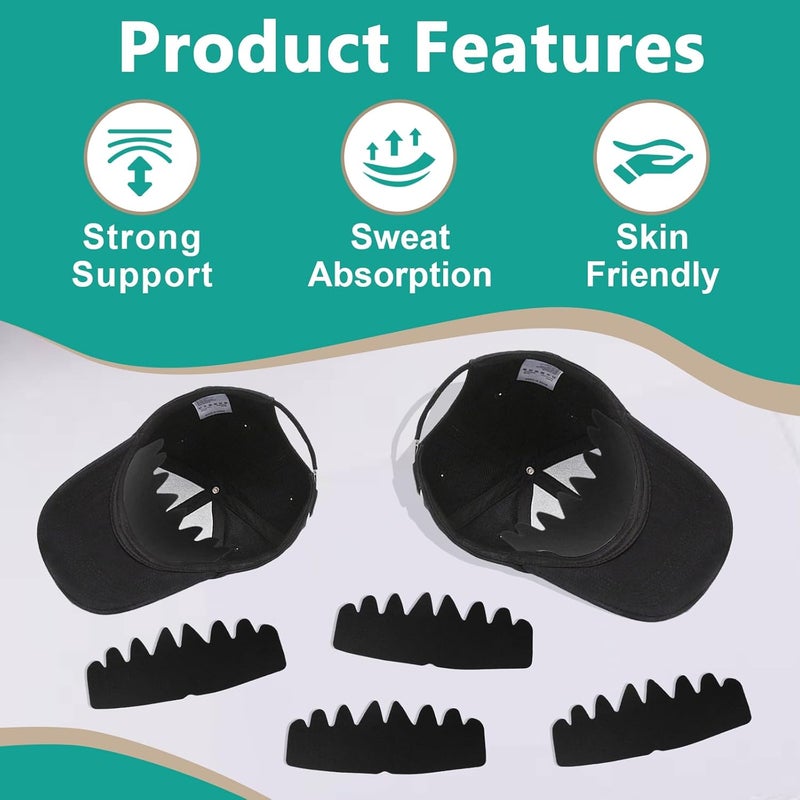 Gfdoso 20Pcs Hat Shaper Insert - Baseball Caps Inserts Shapers, Reusable Crown Support Brim Cap - Black Hat Insert to Keep Shape for Snapback Cap, Ball Sports Hat and More - Image 4
